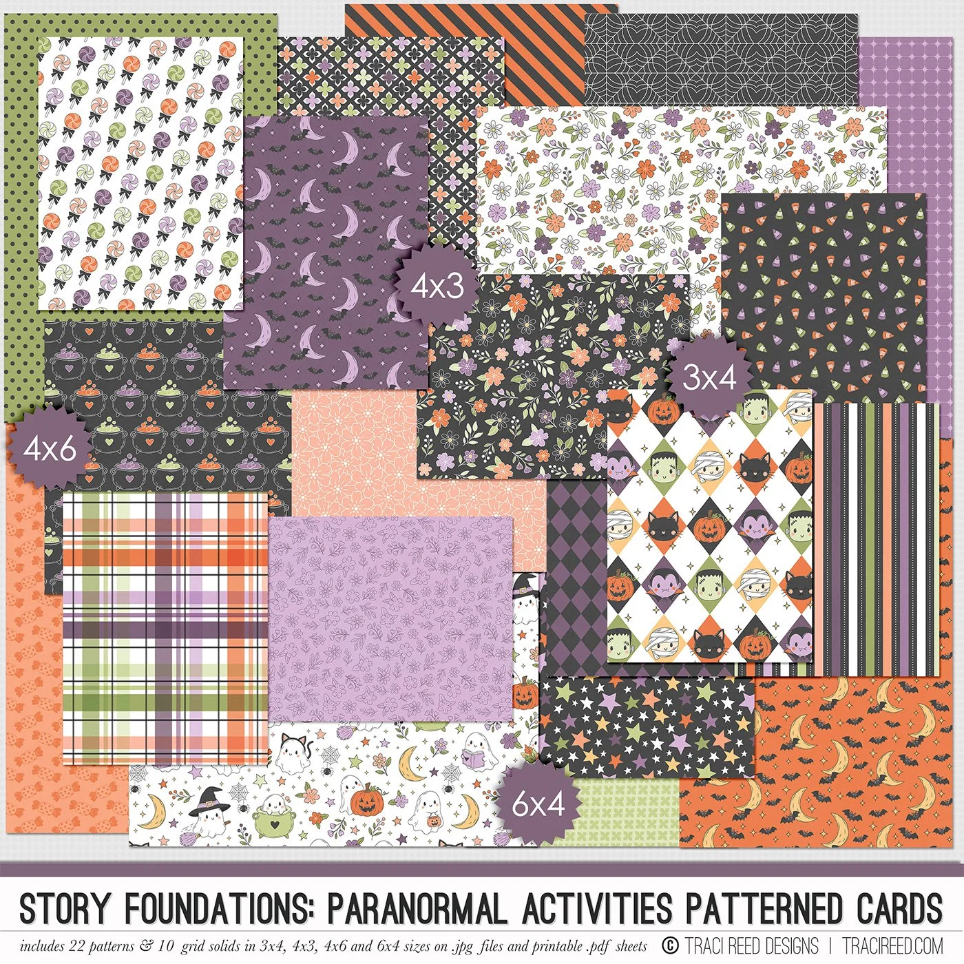 Story Foundations: Paranormal Activities Patterned Cards