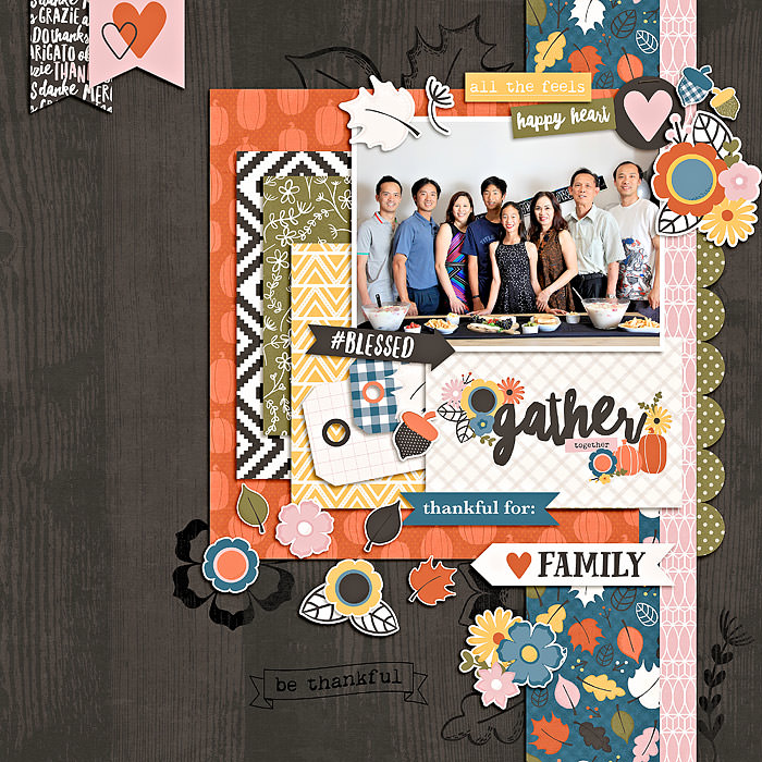 Eveline took advantage of that beautiful woodgrain paper and the digital stamps!