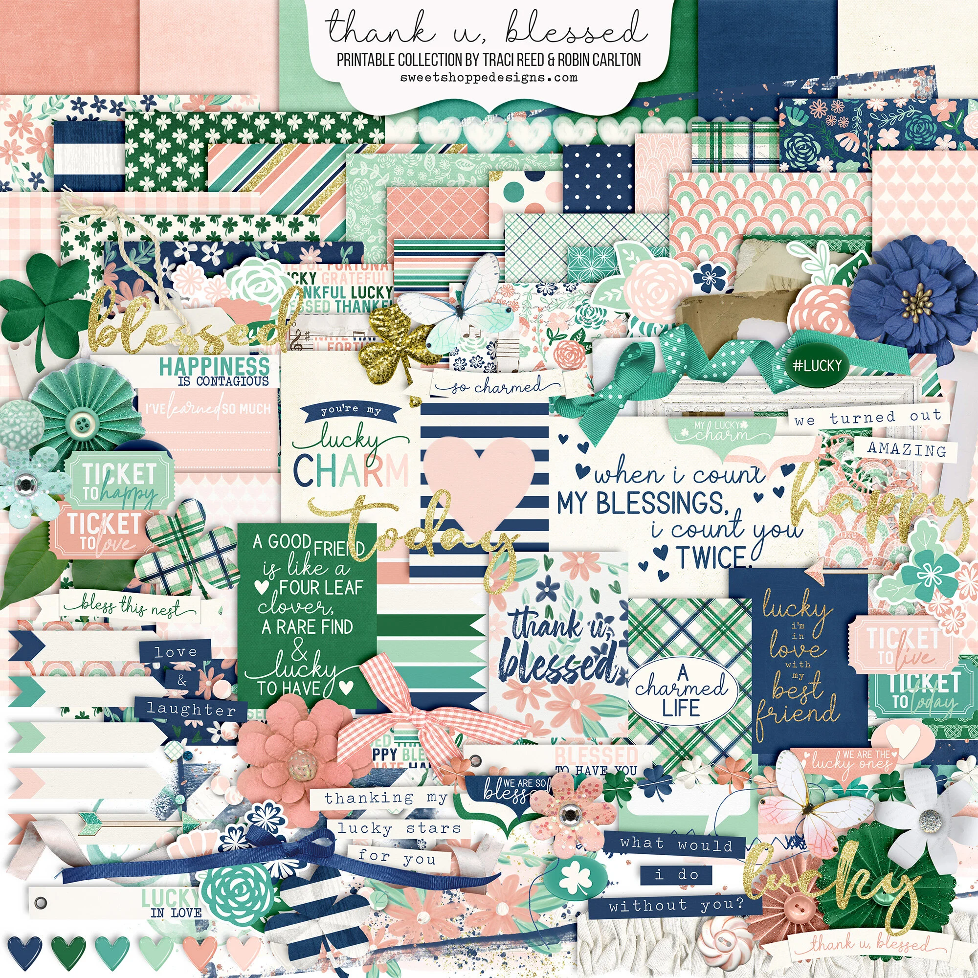 {retired} Thank U, Blessed Digital and Printable Scrapbook Collection by Traci Reed &amp; Robin Carlton