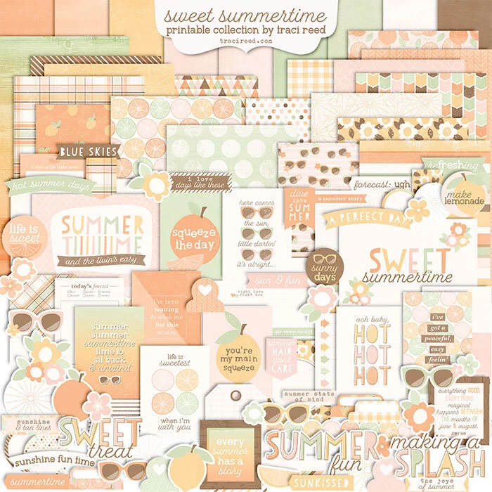 {retired} Sweet Summertime Digital and Printable Scrapbook Collection by Traci Reed