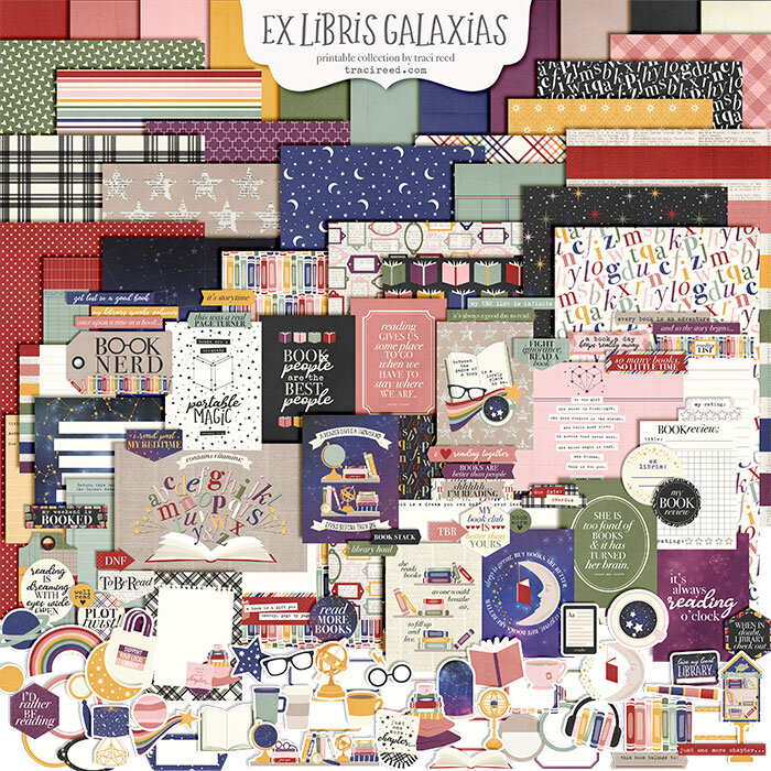 Introducing the Ex Libris Galaxias Digital and Printable Scrapbook  Collection by Traci Reed — Traci Reed Designs