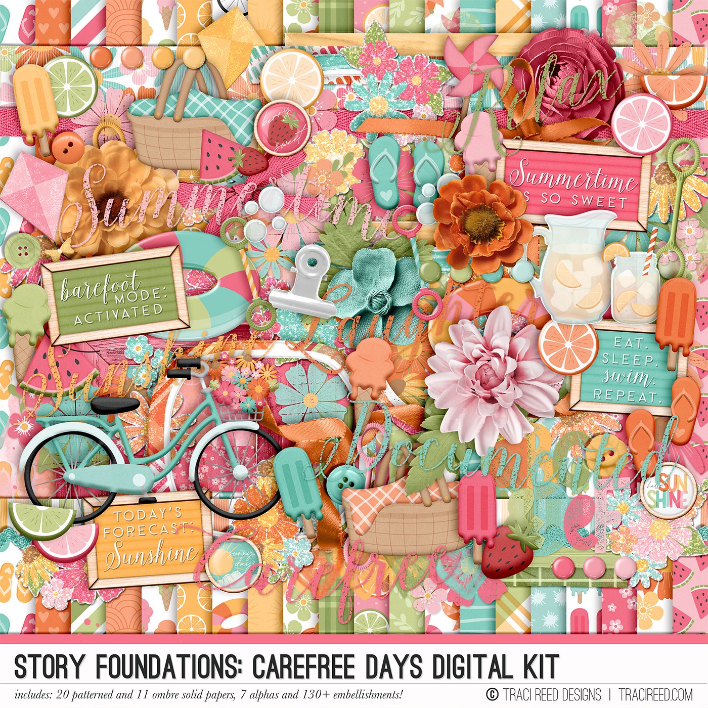 Story Foundations: Carefree Days Digital Kit