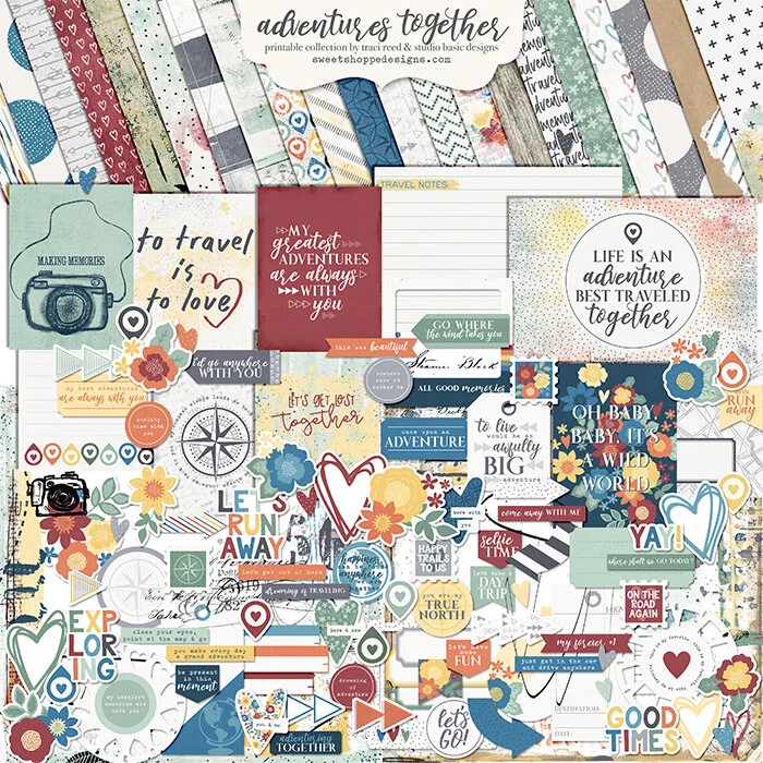 {retired} Introducing the Adventures Together Digital and Printable Scrapbook Collection by Traci Reed &amp; Studio Basic!