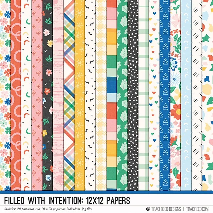 Filled With Intention 12x12 Papers