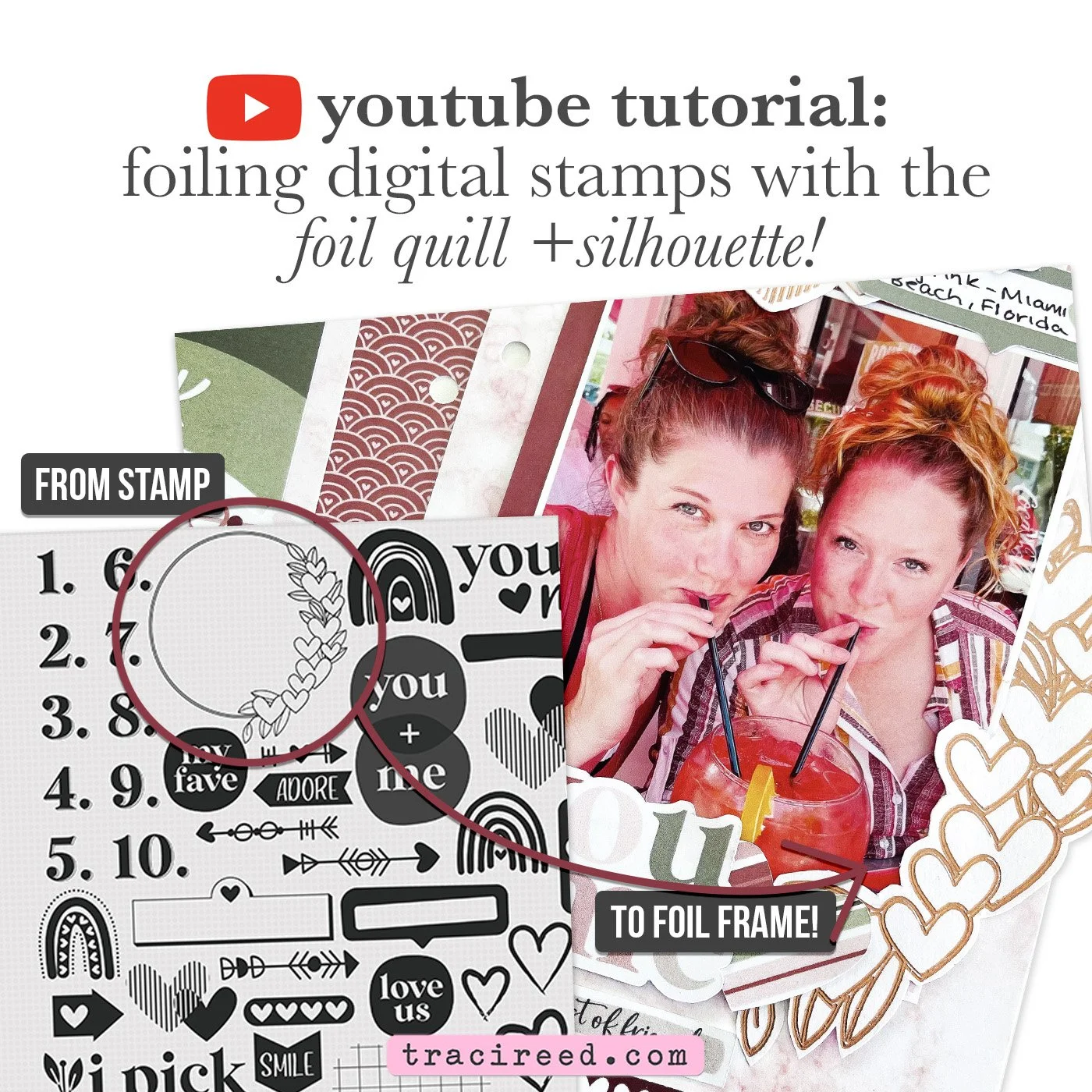 Tutorial: Creating Foiled Designs using Digital Stamps with your Silhouette + Foil Quill!