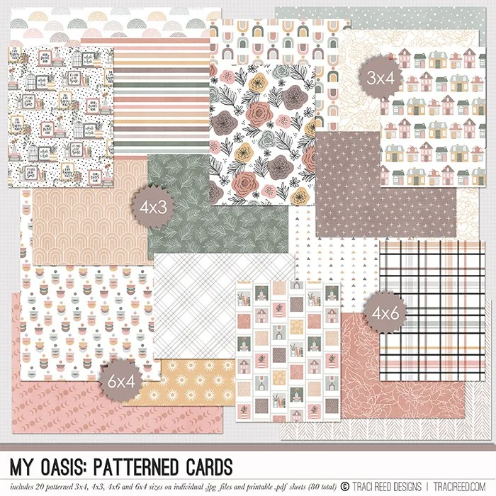 My Oasis Patterned Cards