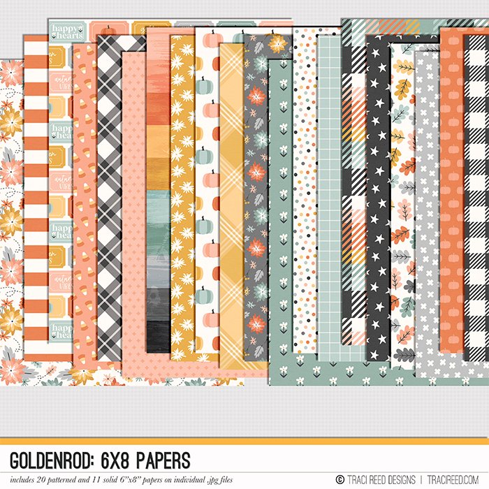 Goldenrod 6x8 Papers