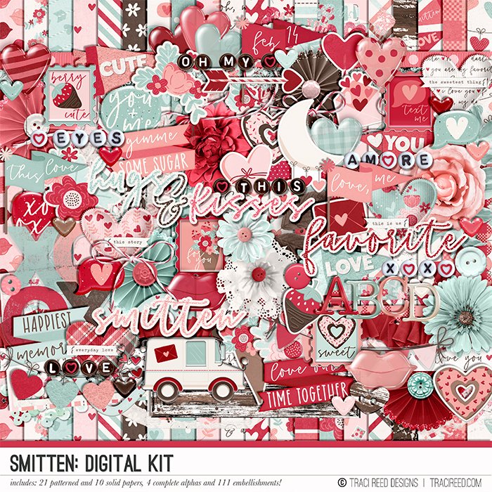 Smitten digital kit from Traci Reed Designs