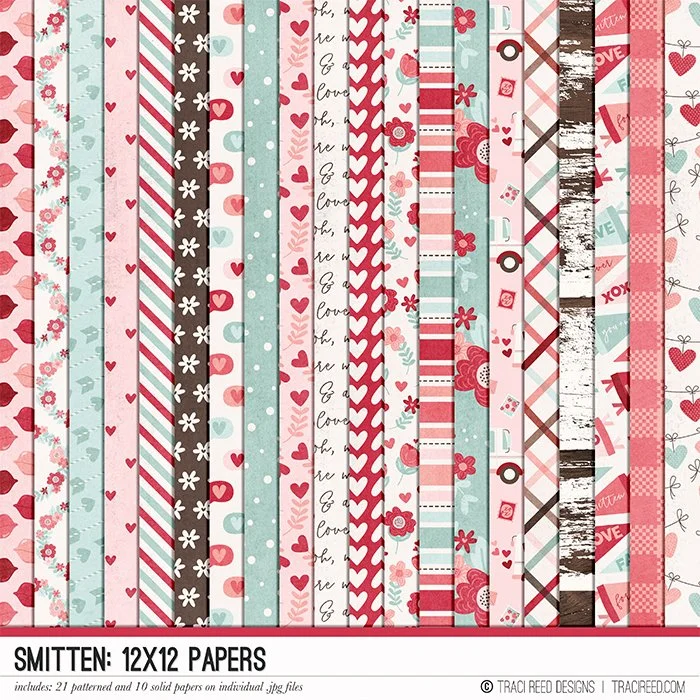Smitten 12x12 Papers