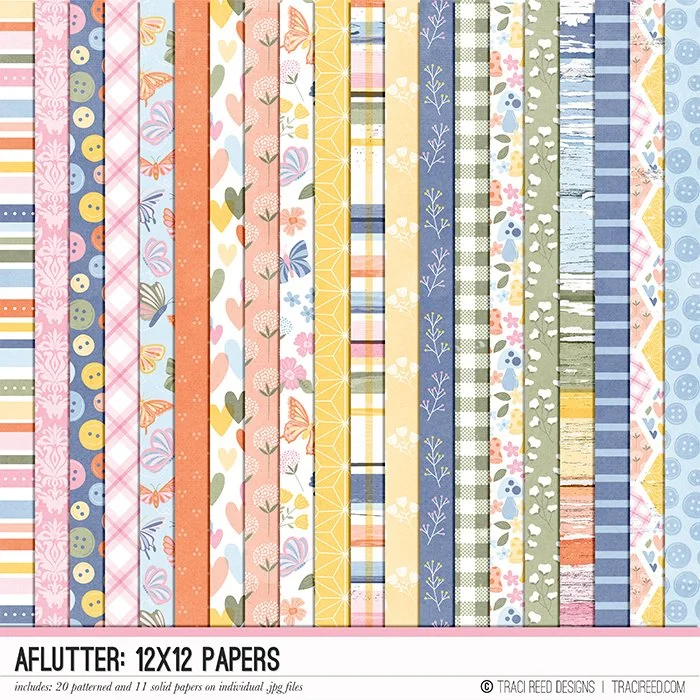 Aflutter 12x12 Papers