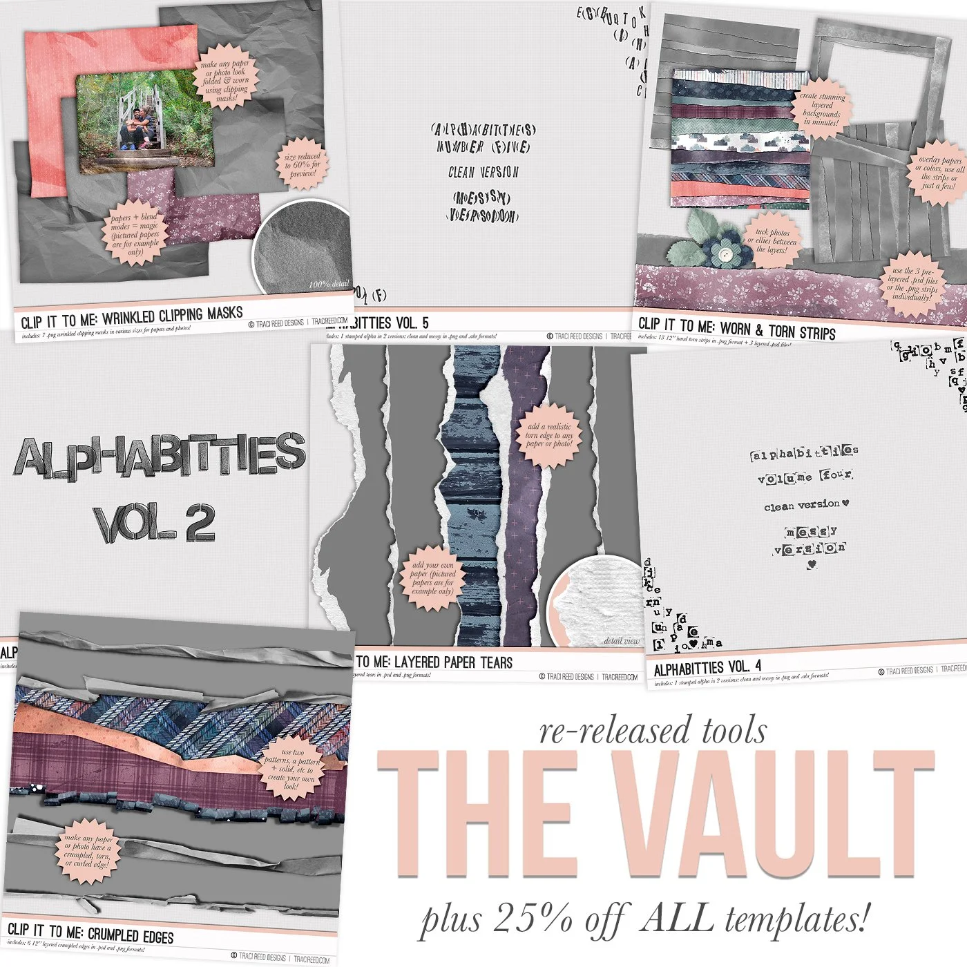 Re-Introducing the Clip It To Me Textured Clipping Masks + Alphabitties Stamps!