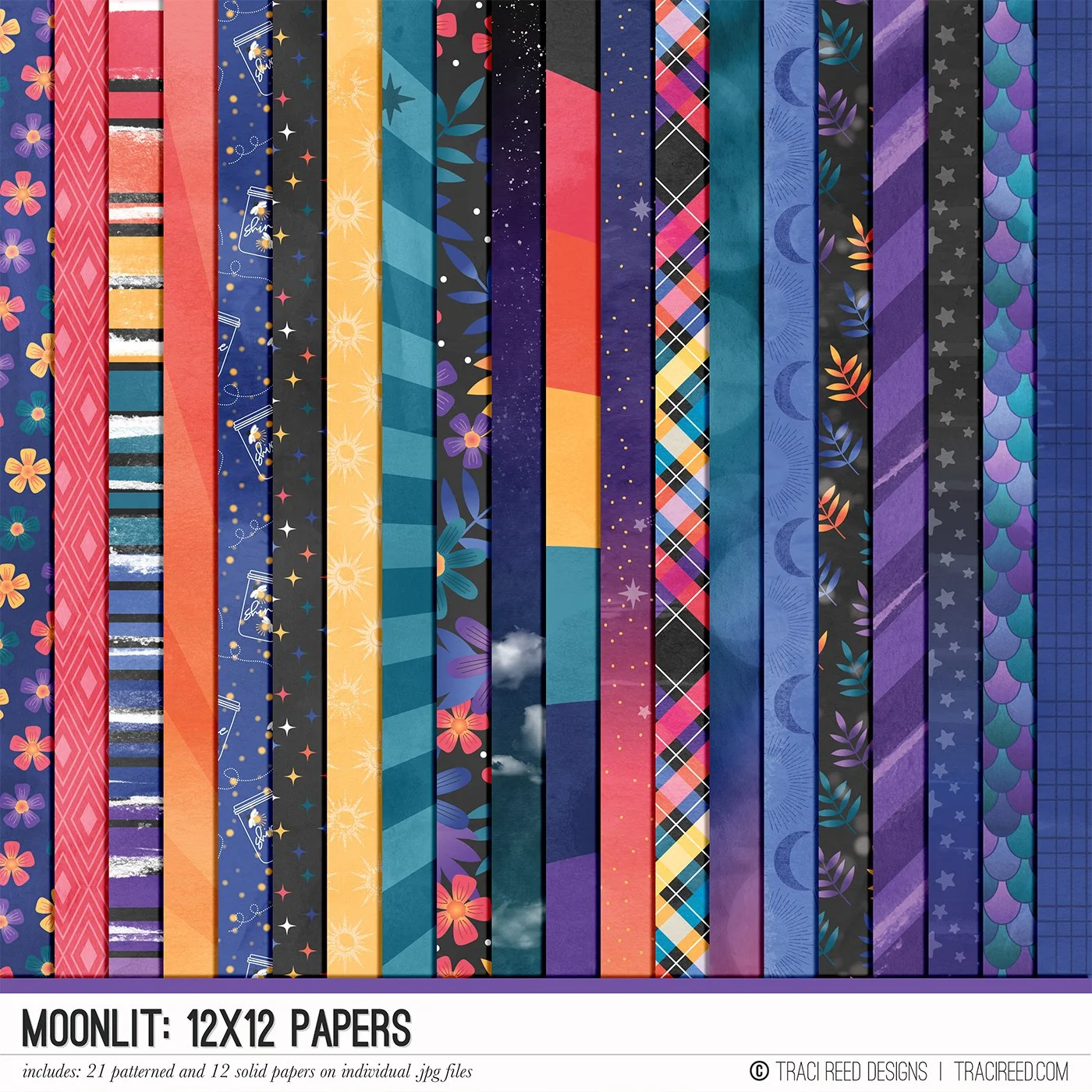 Moonlit 12x12 Papers