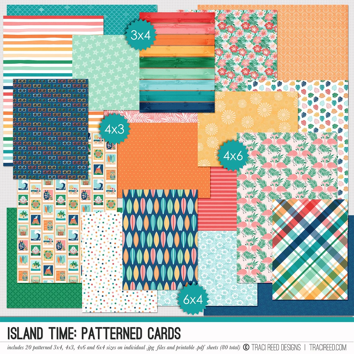 Island Time Patterned Cards
