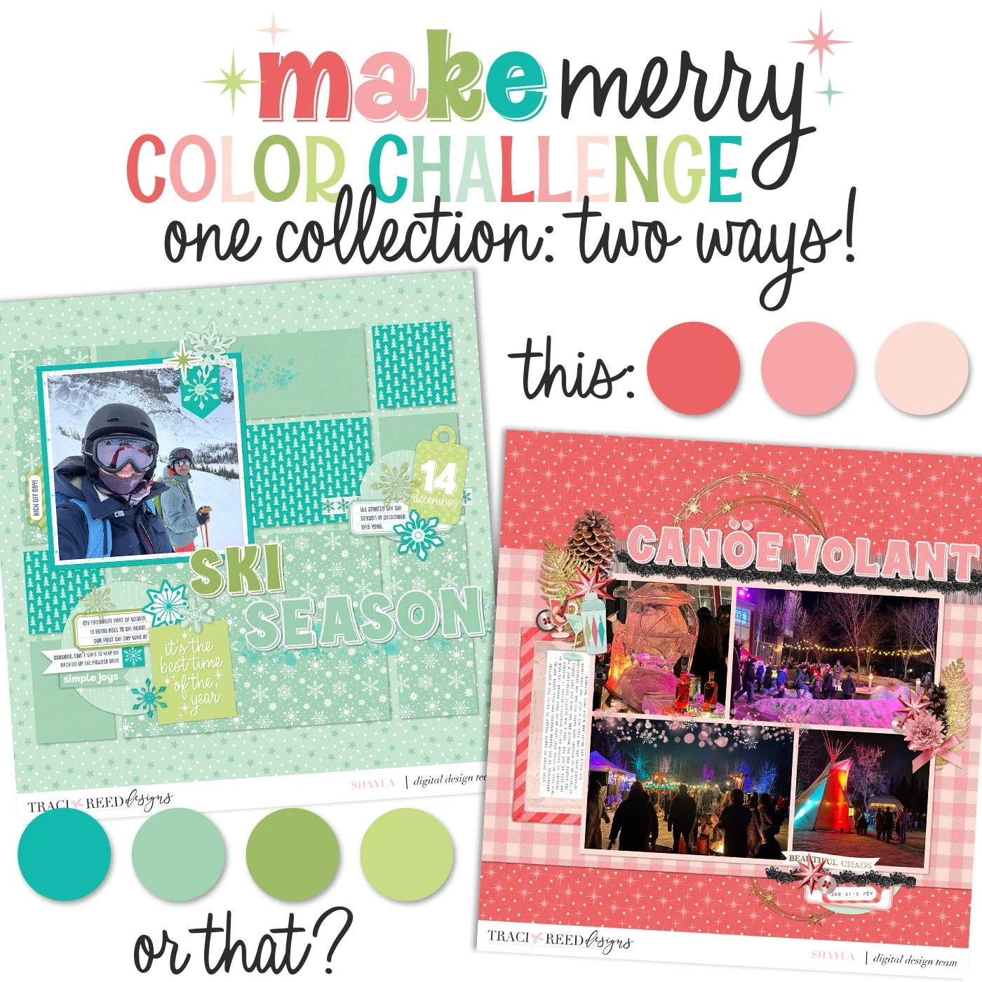 Festive Color Challenge Using Make Merry with Shayla