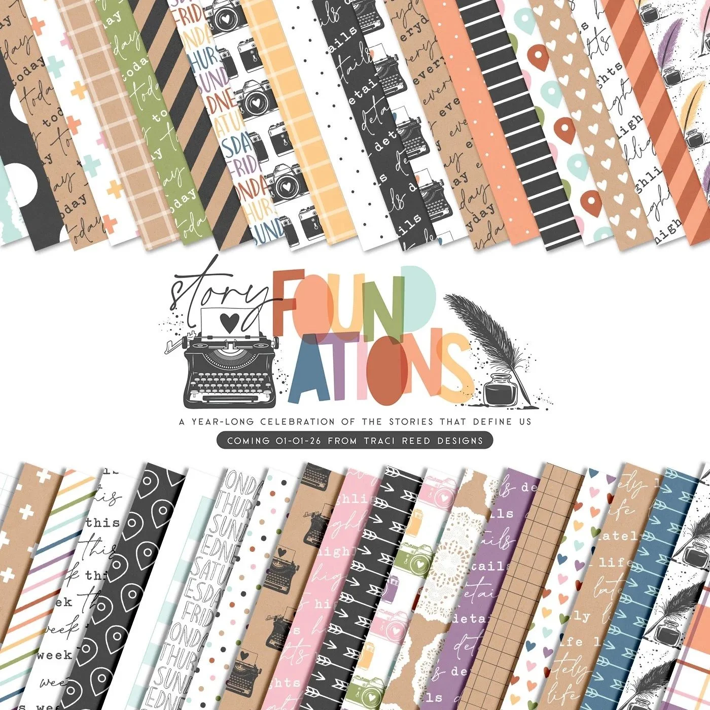 Introducing the Story Foundations Digital and Printable Scrapbook Collection by Traci Reed