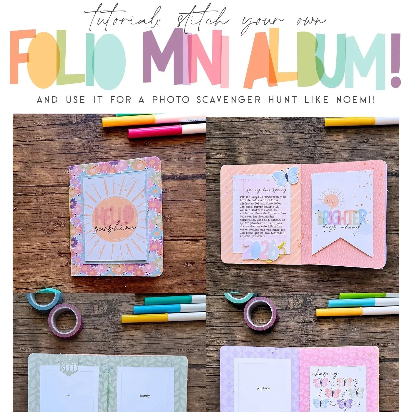 Create Your Own Photo Challenge Mini Book using Story Foundations: Brighter Days with Noemi