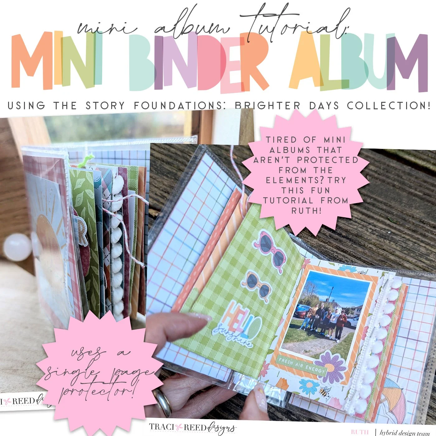 Create a Brighter Days Mini Binder Album with Ruth!