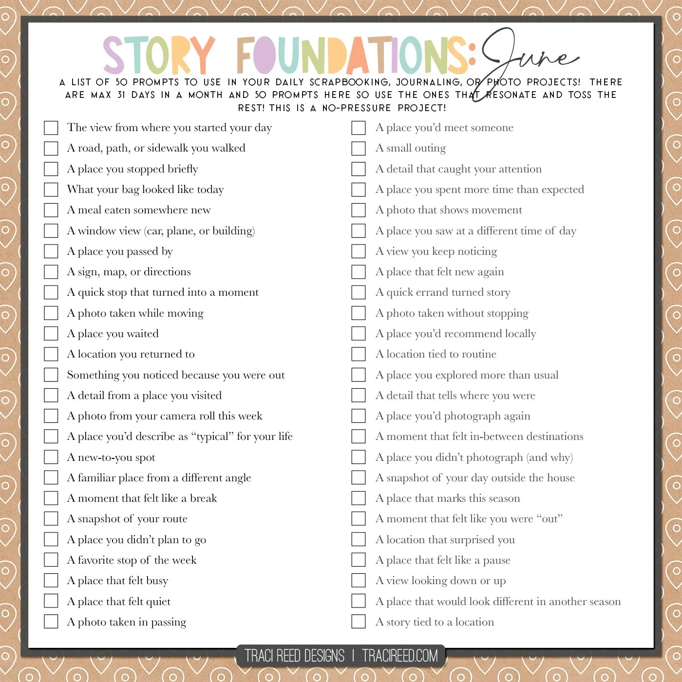 50 Story Prompts that Will Help You Document New Places in June!