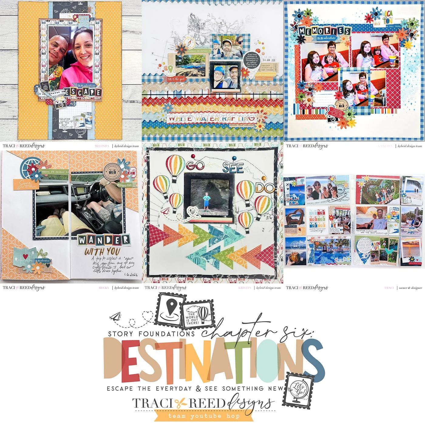 6 Process Videos using the Story Foundations: Destinations Collection!