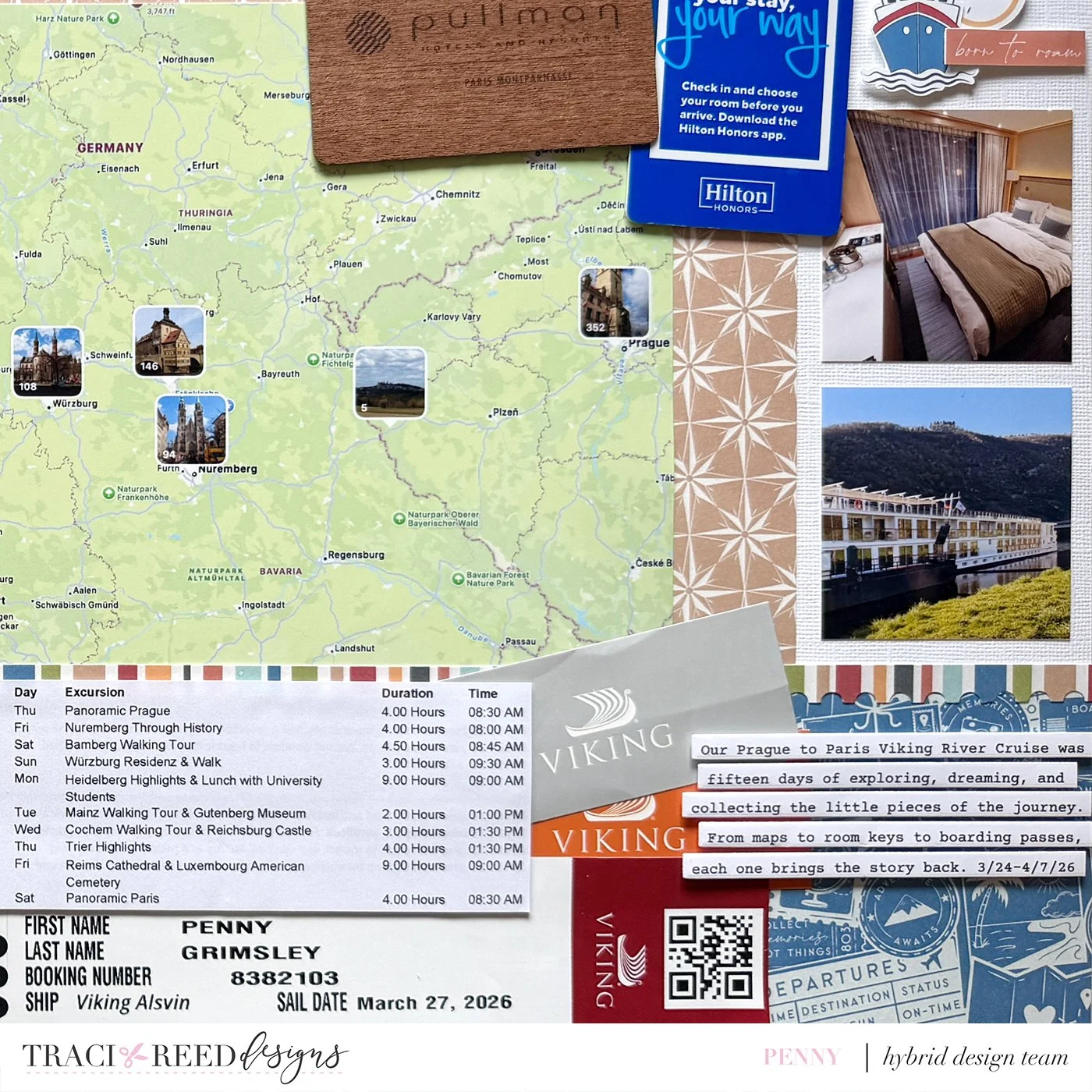 Incorporating Ephemera + Maps in Your Travel Albums with Penny