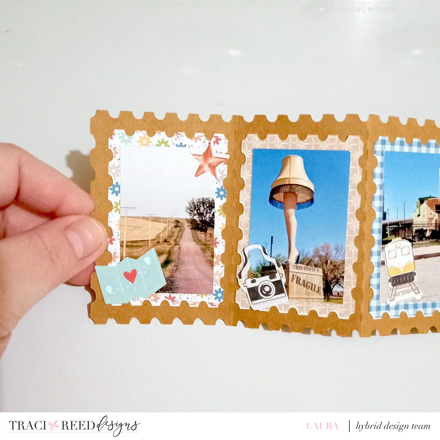 Design a Mini Postage Stamp Accordion Album with Laura
