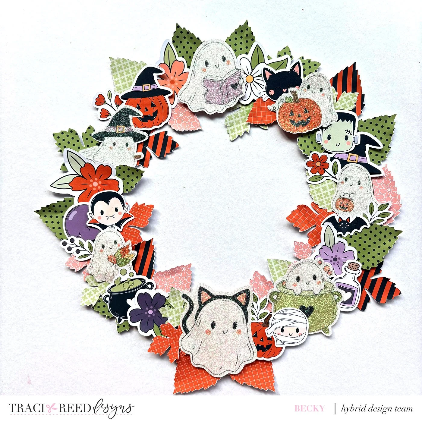 Make Your Own Glittery Halloween Wreath with Becky!