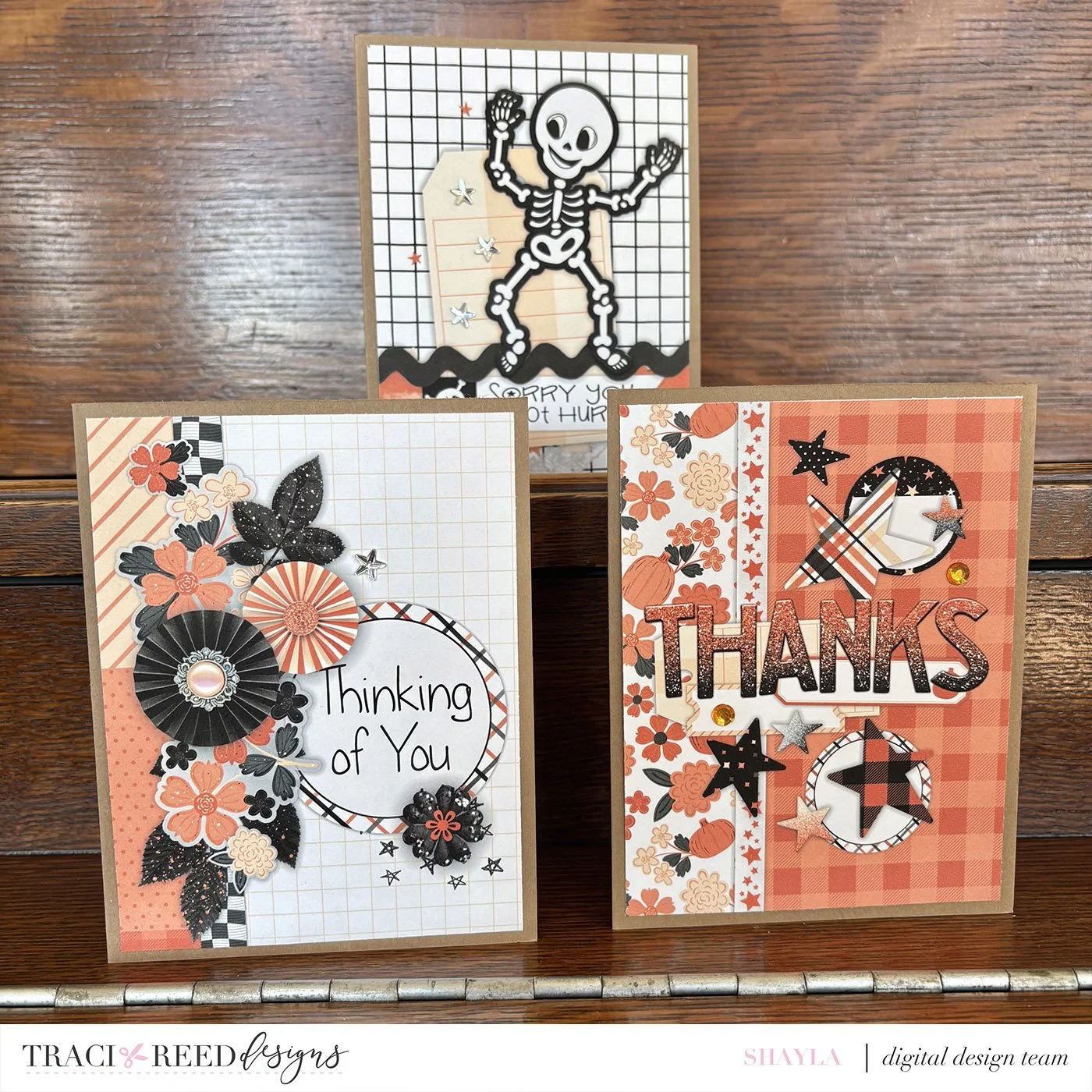 Three Digital Card Designs Using Jack &amp; Skelly with Shayla
