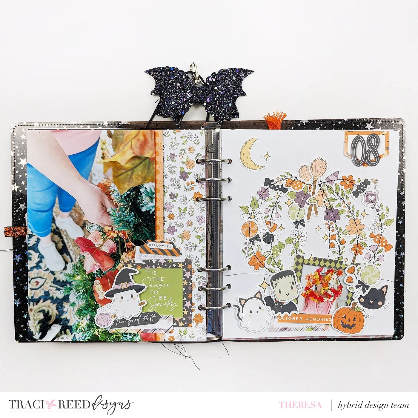 Completing a Cohesive October Daily Spread with a Foundation Page with Theresa!