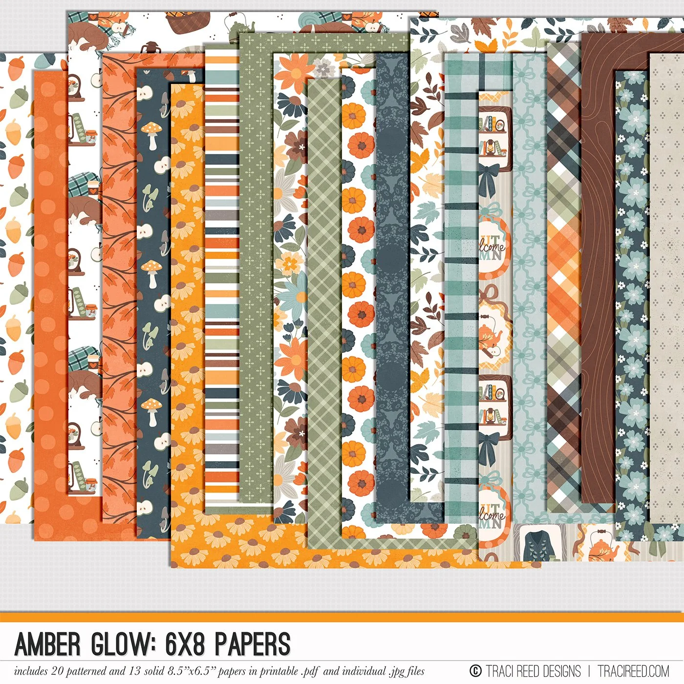 Amber Glow 6x8 Papers
