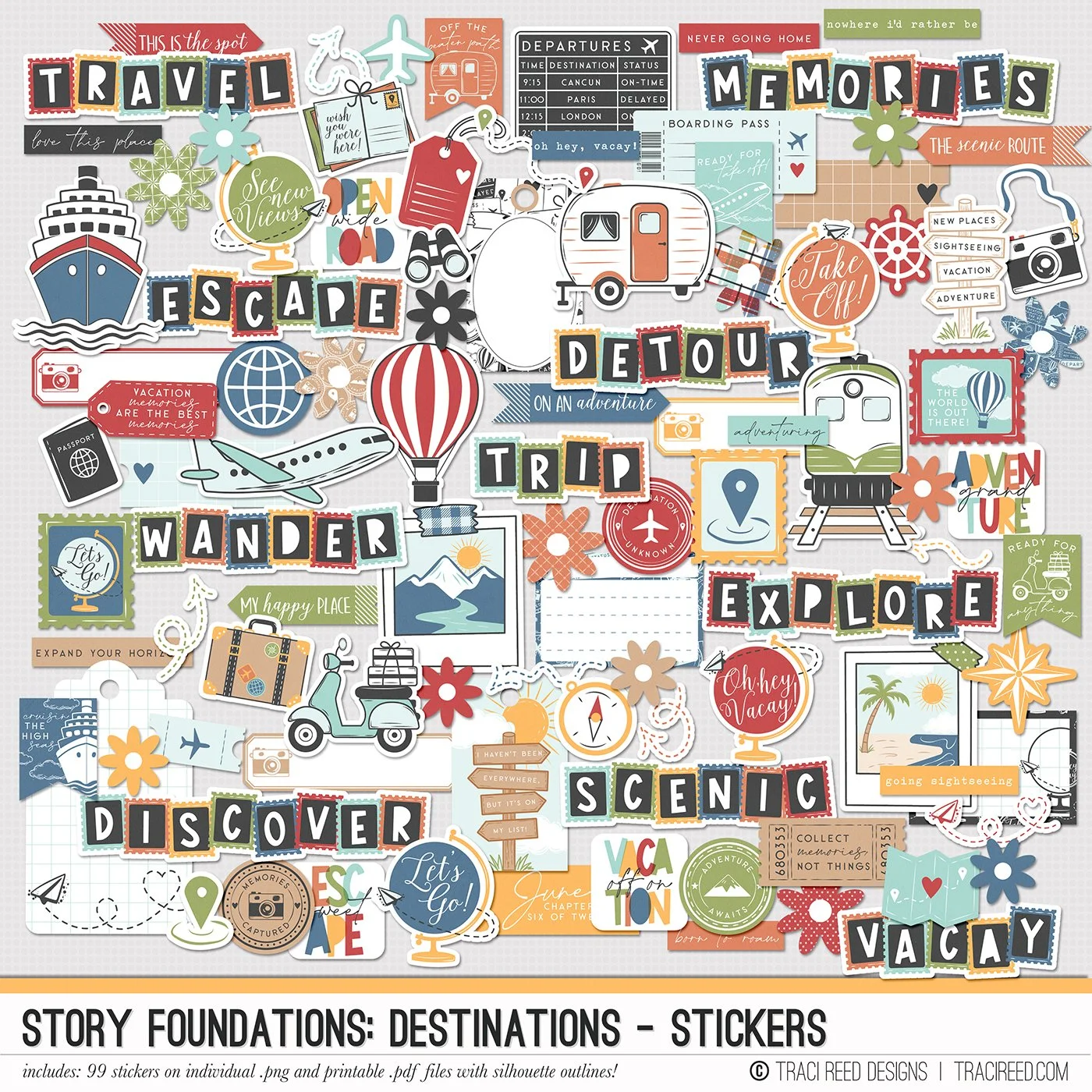 Story Foundations: Destinations Stickers