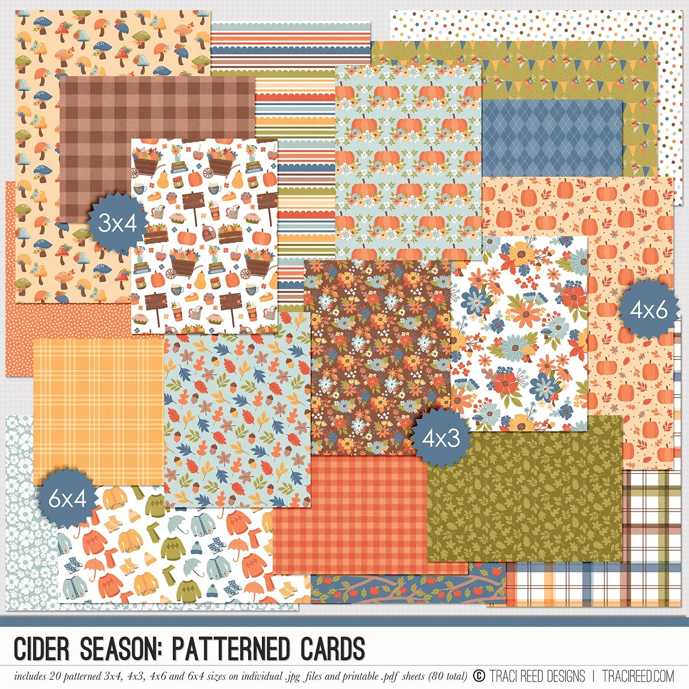 Cider Season Patterned Cards