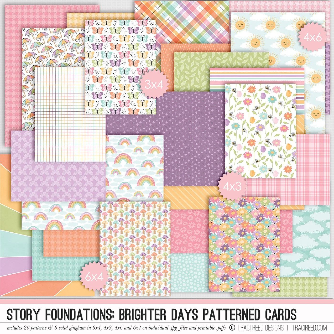 Story Foundations: Brighter Days Patterned Cards