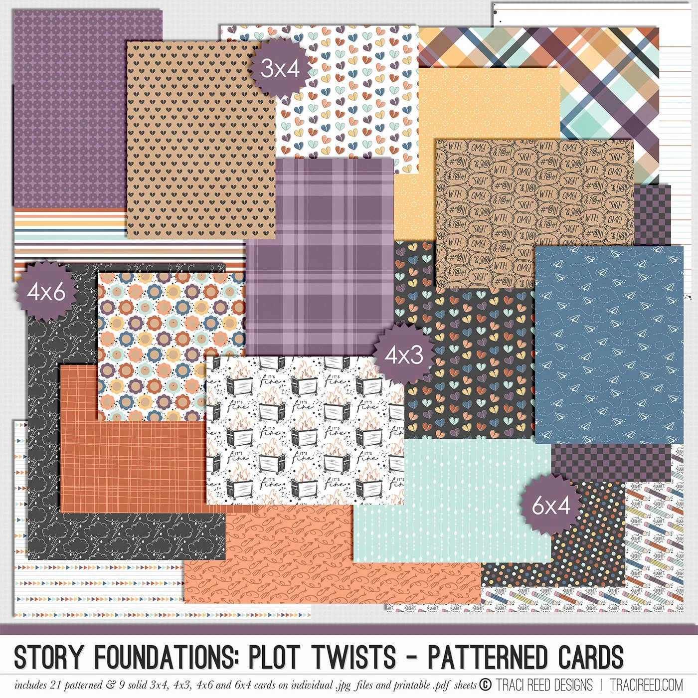 Story Foundations: Plot Twists Patterned Cards