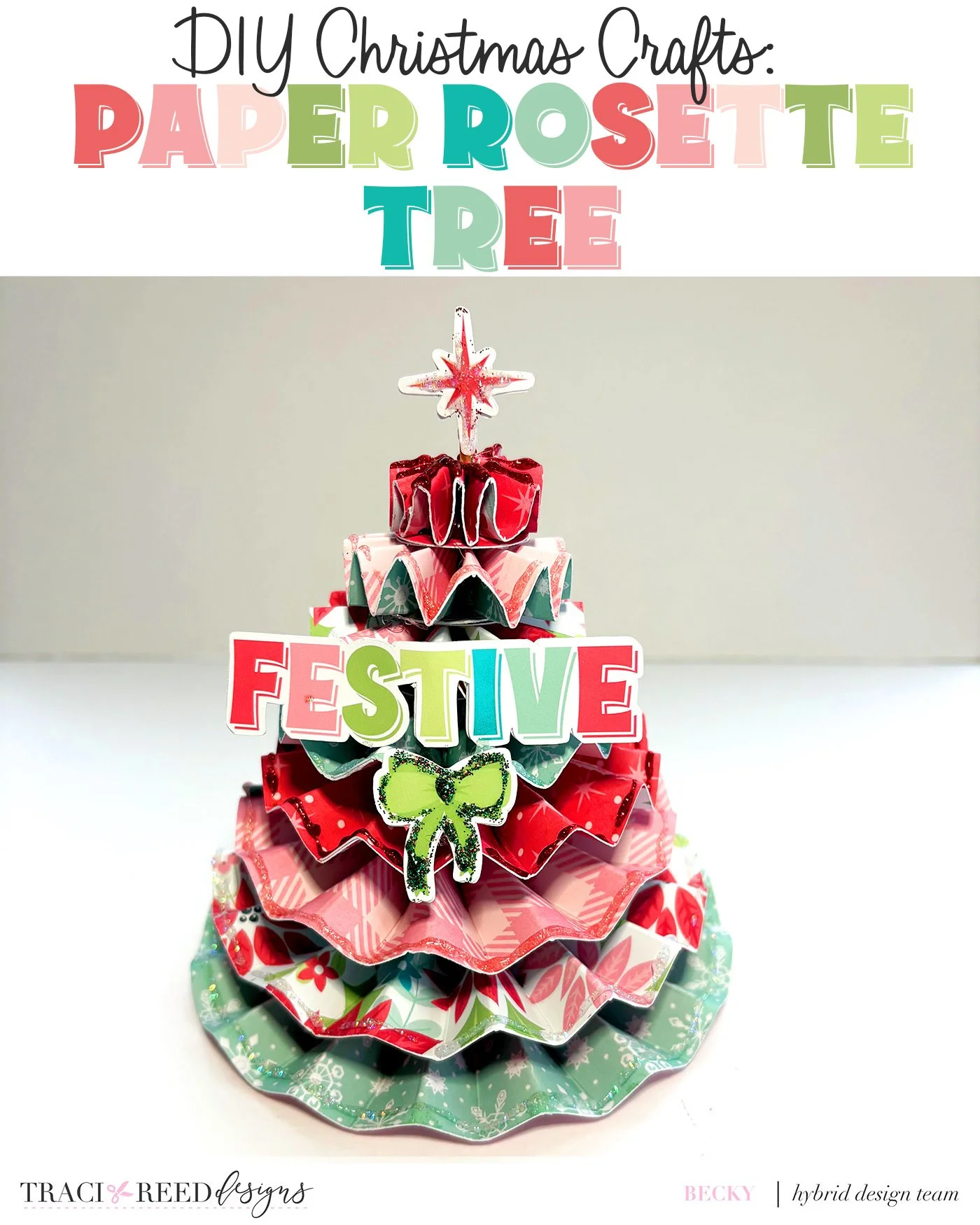 Get Creative with this Make Merry Rosette Christmas Tree Tutorial from ...