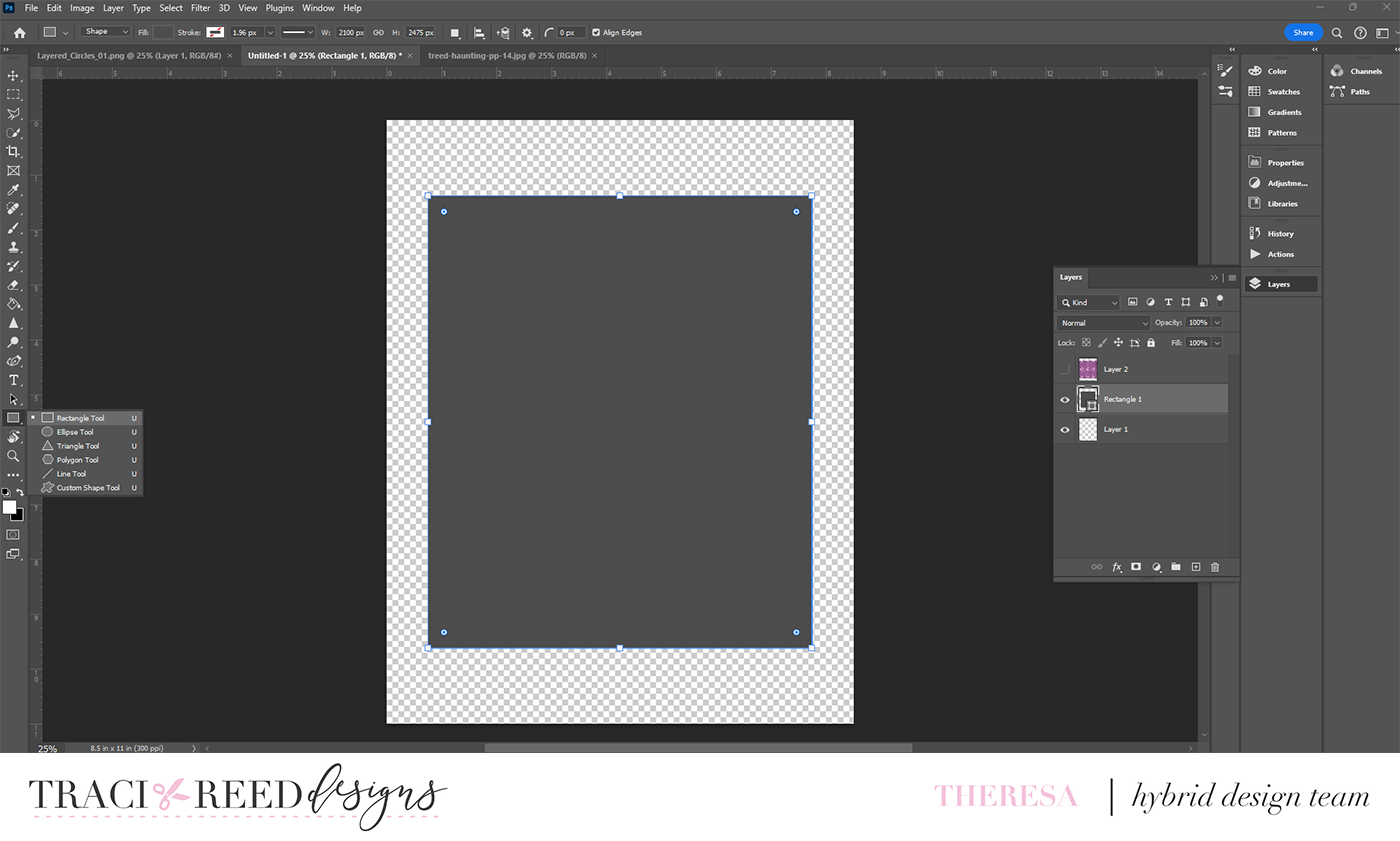 How to Create Circle Frames In For 3D Scrapbook Layout With