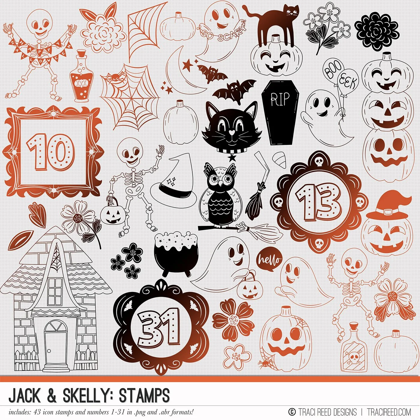 Jack & Skelly Stamps