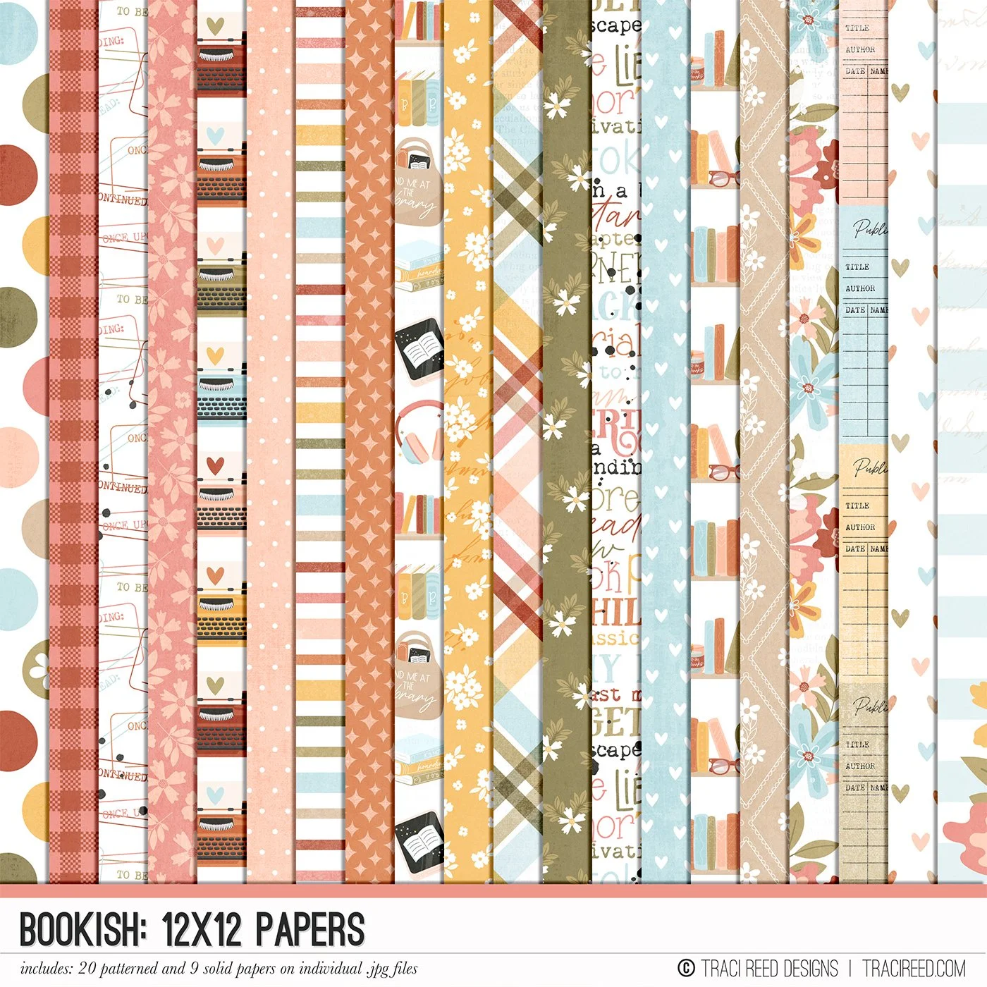 Bookish 12x12 Papers