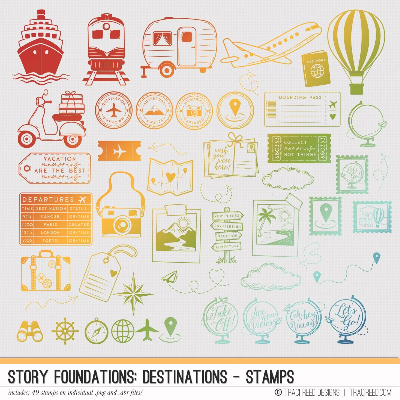 Story Foundations: Destinations Stamps
