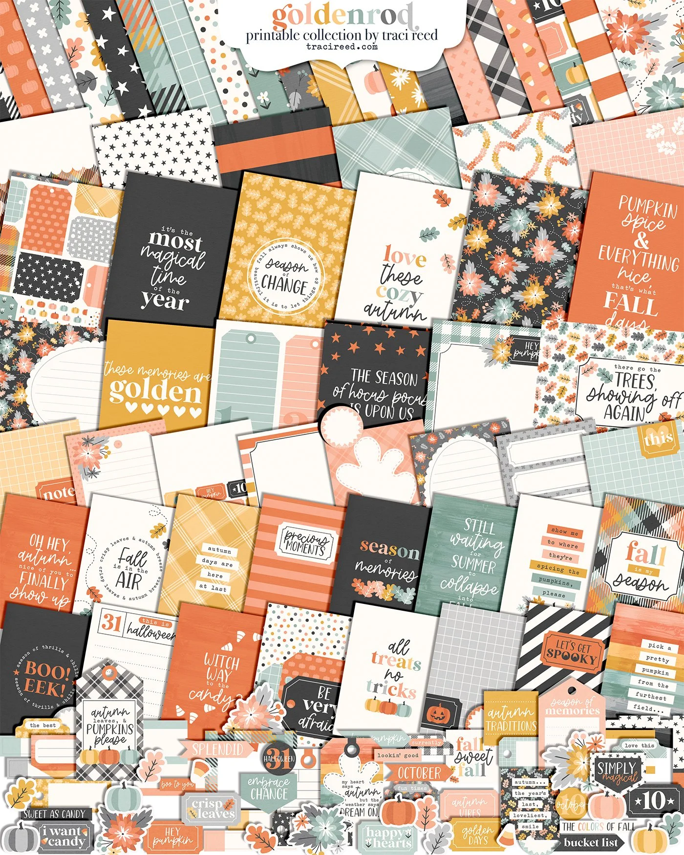 Introducing the Goldenrod Digital and Printable Scrapbook Collection by