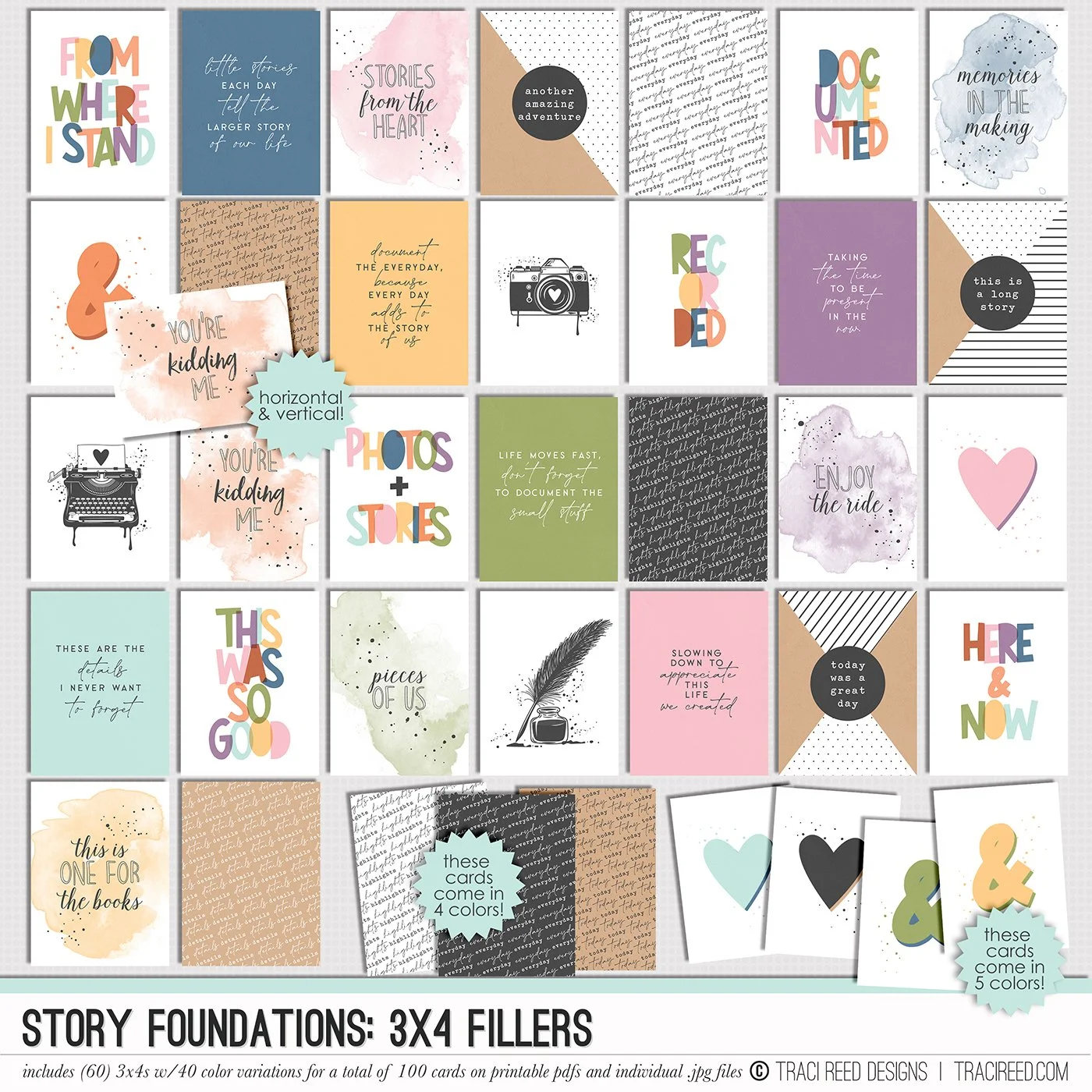 Story Foundations 3x4 Filler Cards