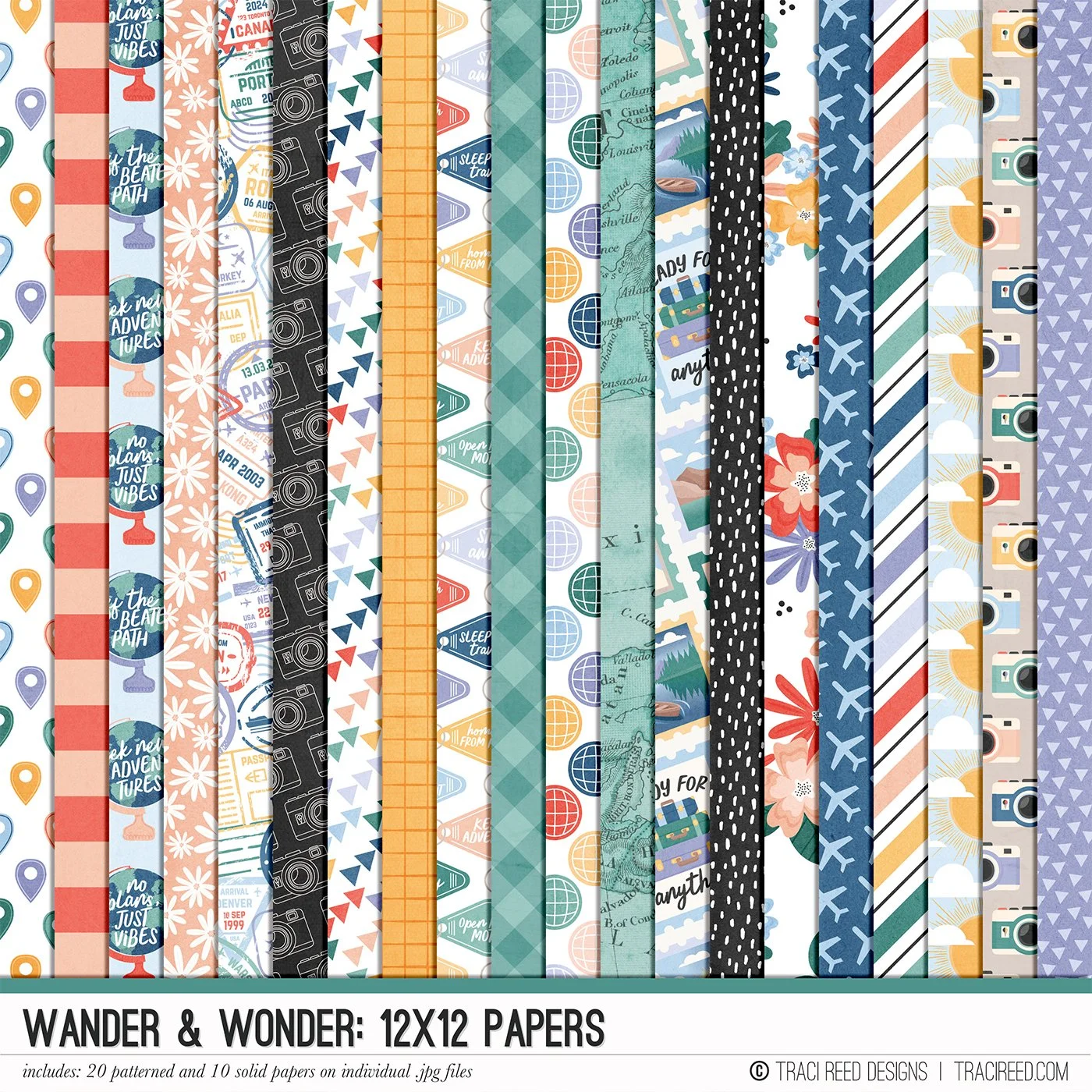 Wander & Wonder 12x12 Papers