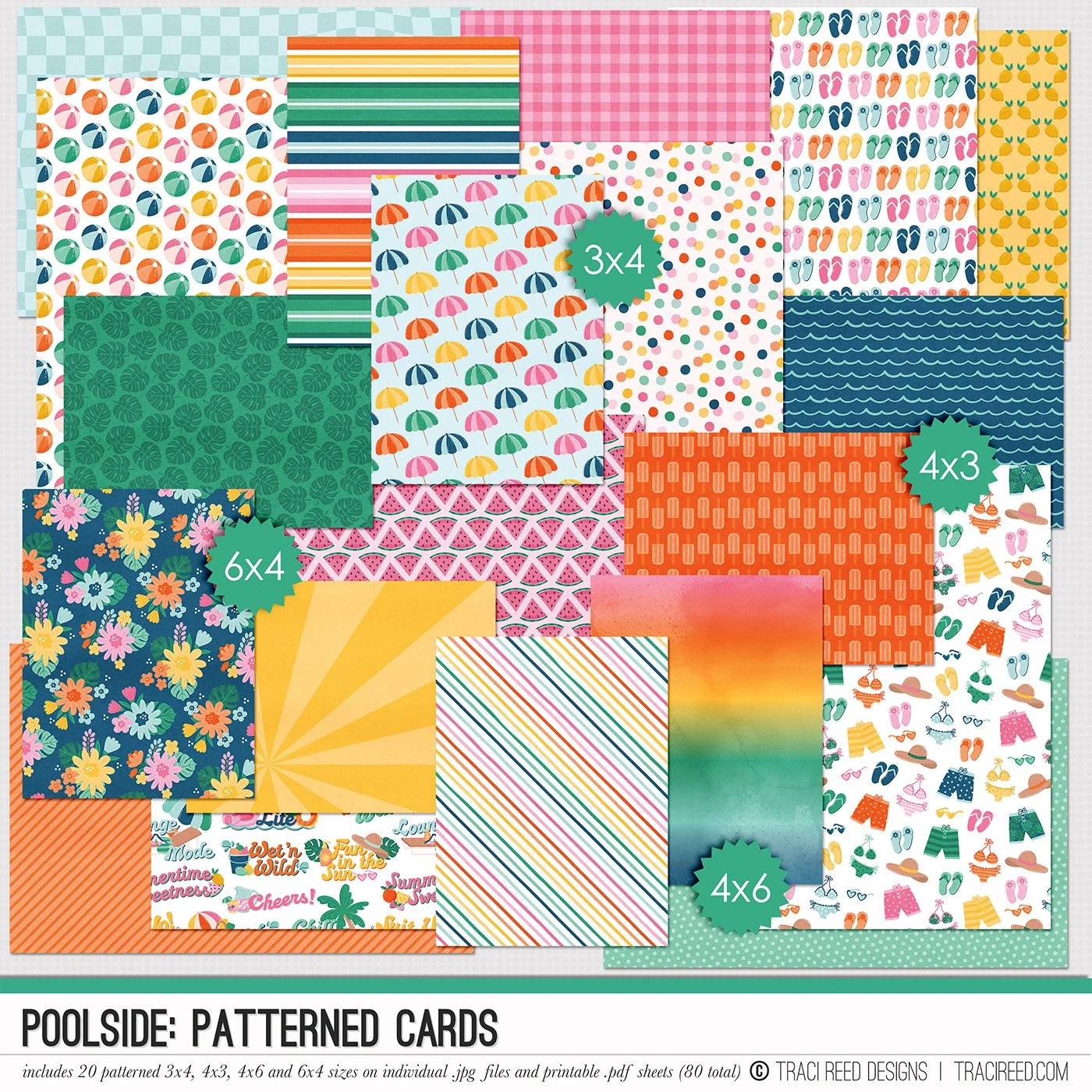 Poolside Patterned Cards
