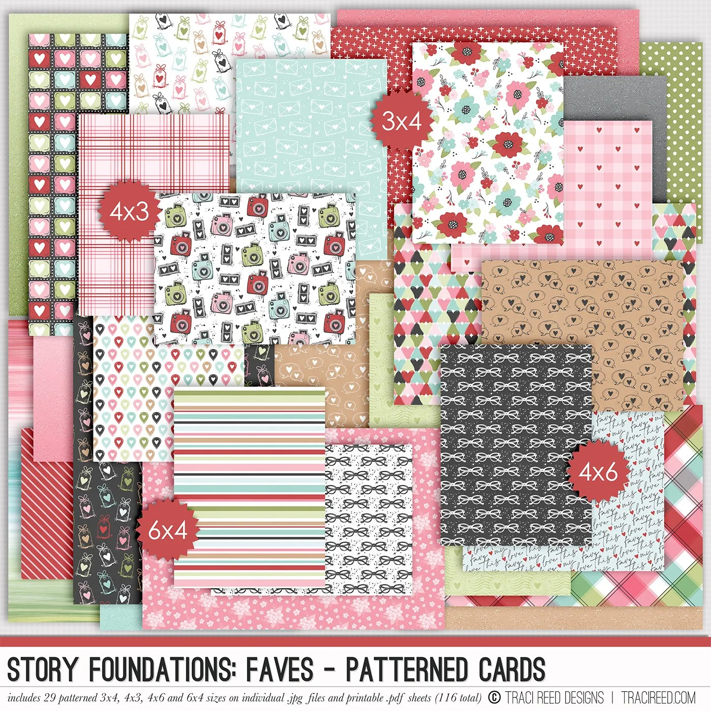 Story Foundations: Faves Patterned Cards