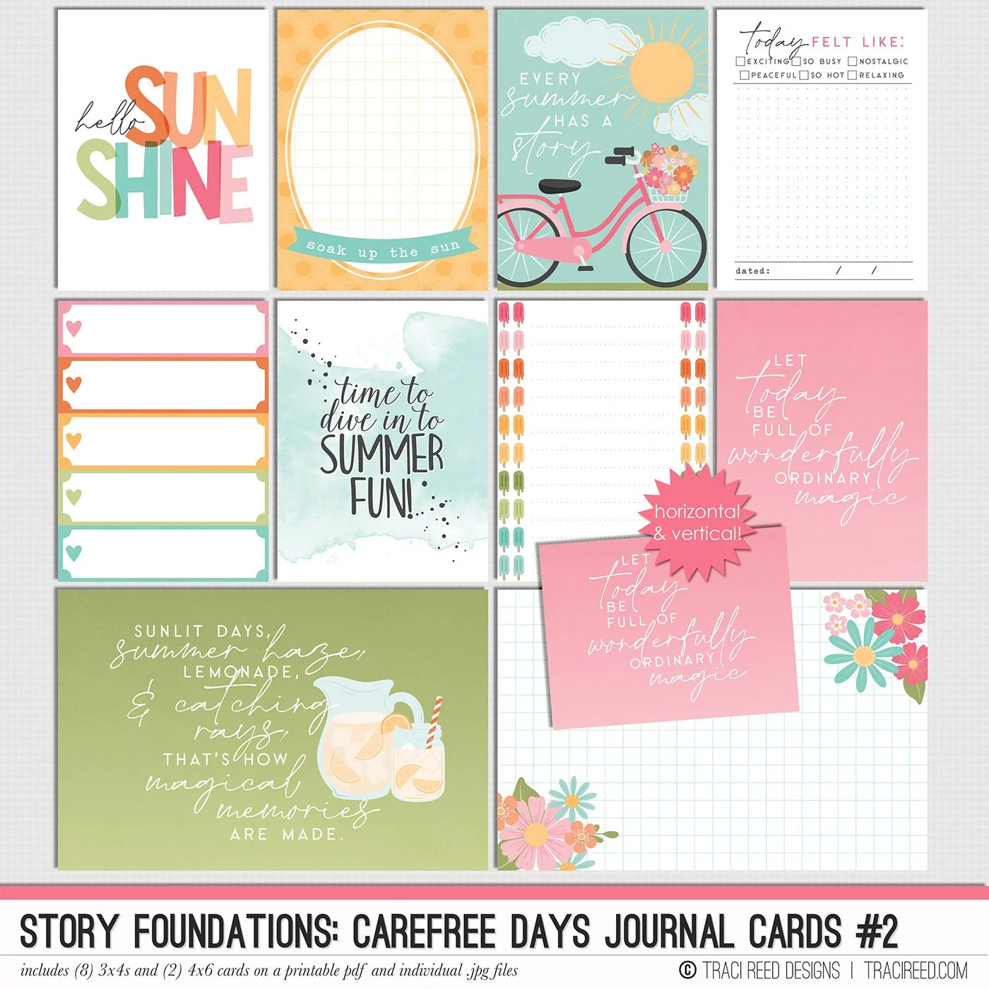 Story Foundations: Carefree Days Cards #2
