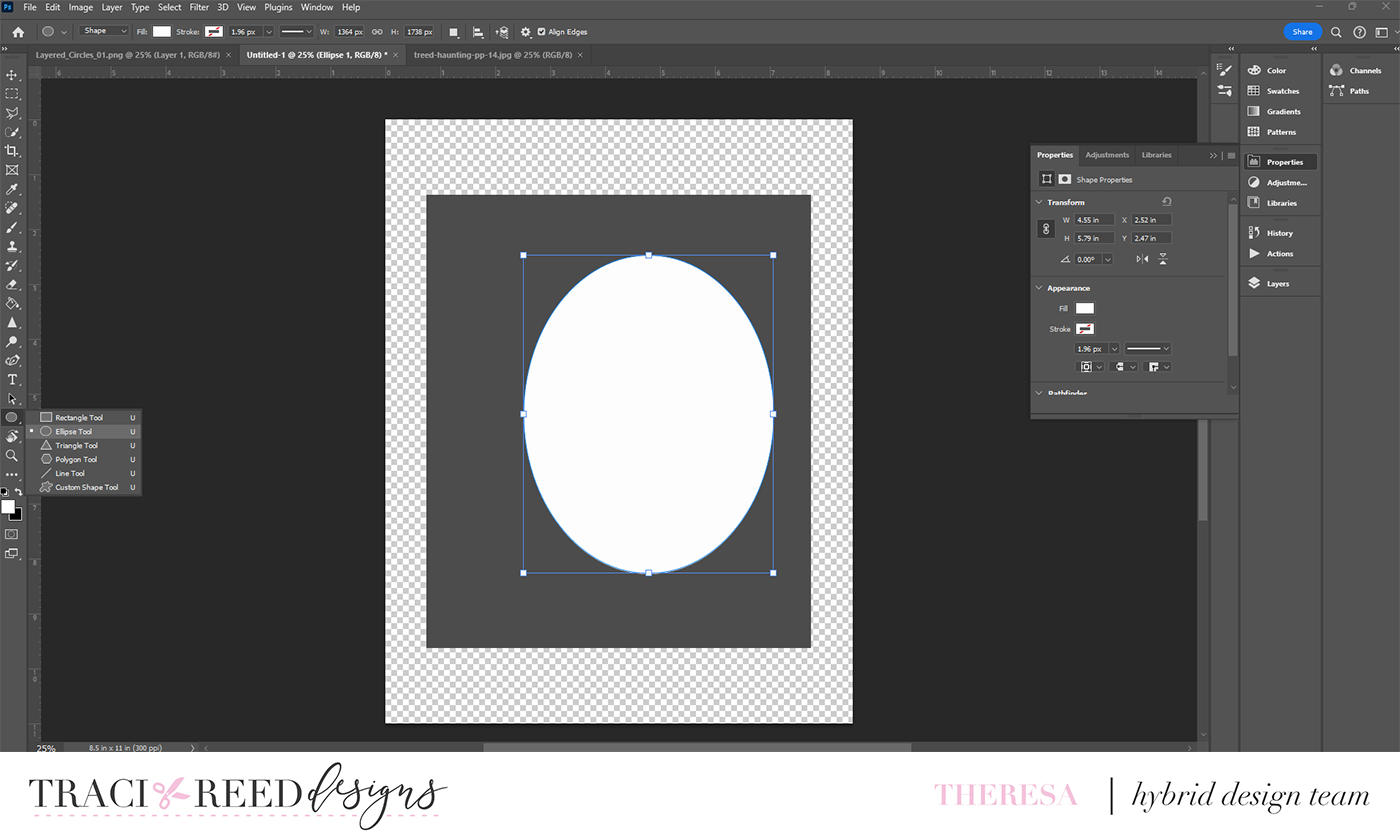 How to Create Circle Frames In For 3D Scrapbook Layout With