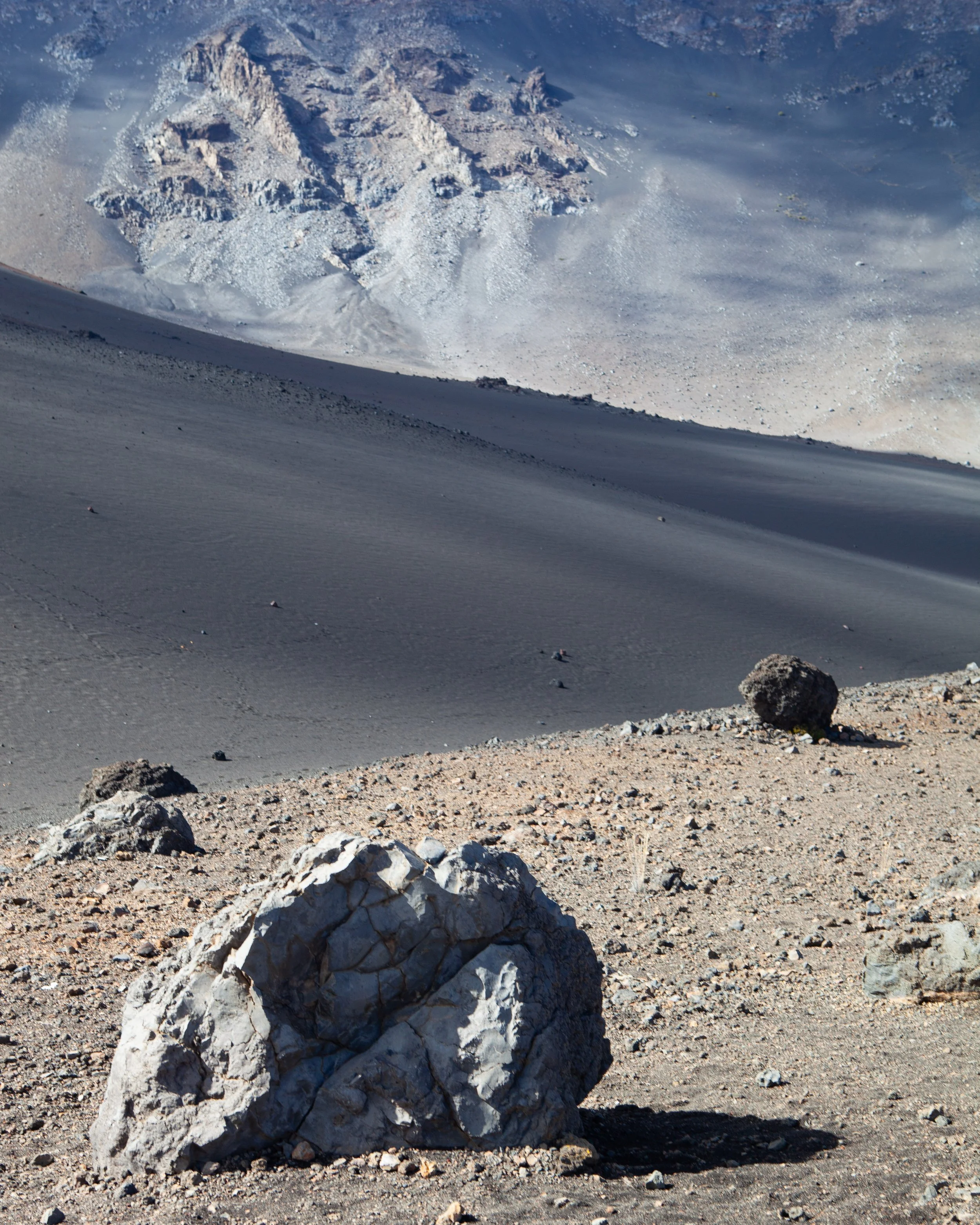 rocks on Haleakalā crater, looks more like an alien landscape