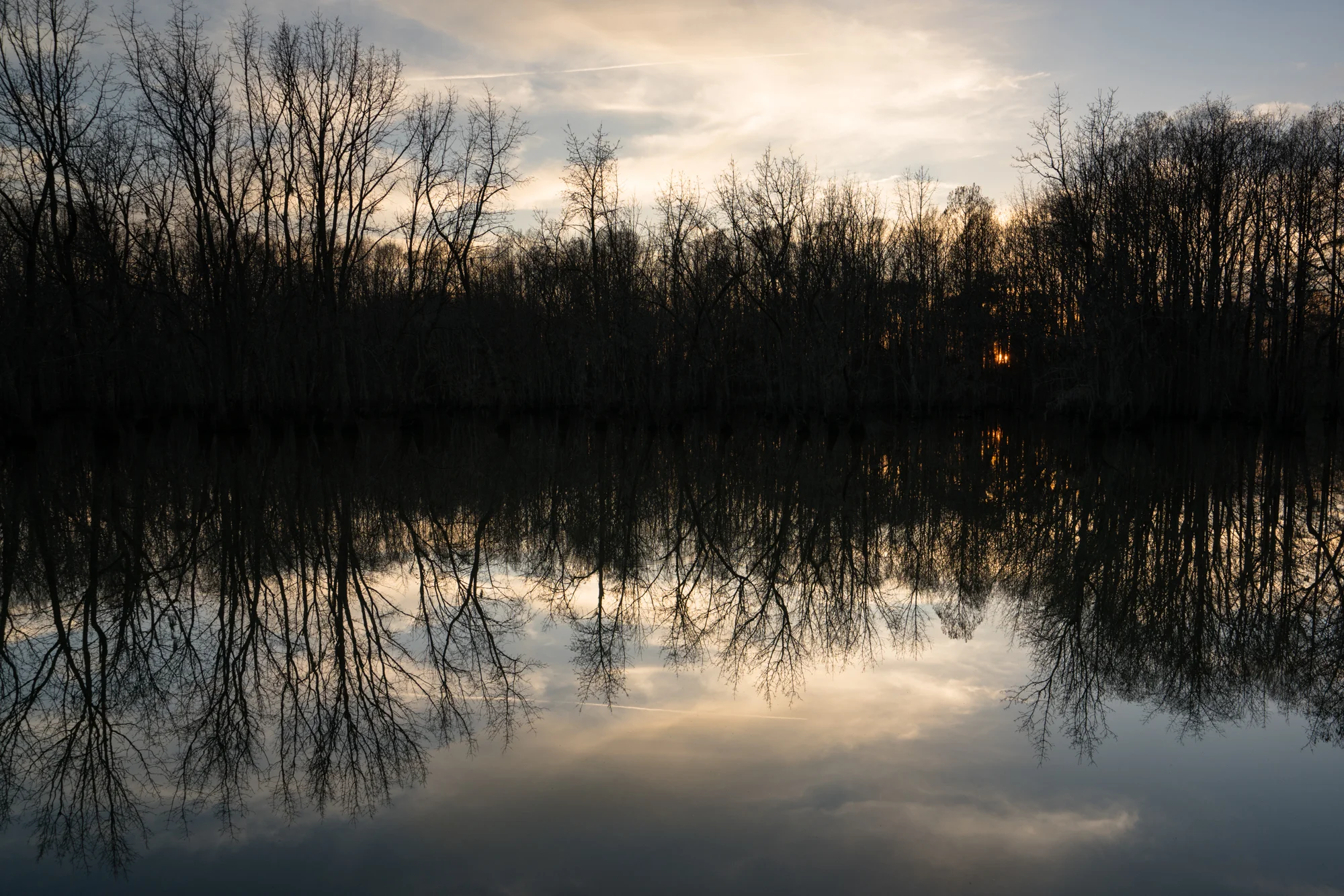 Sunset back at Sparkleberry landing, time to pack up the kayaks and head back upstate.