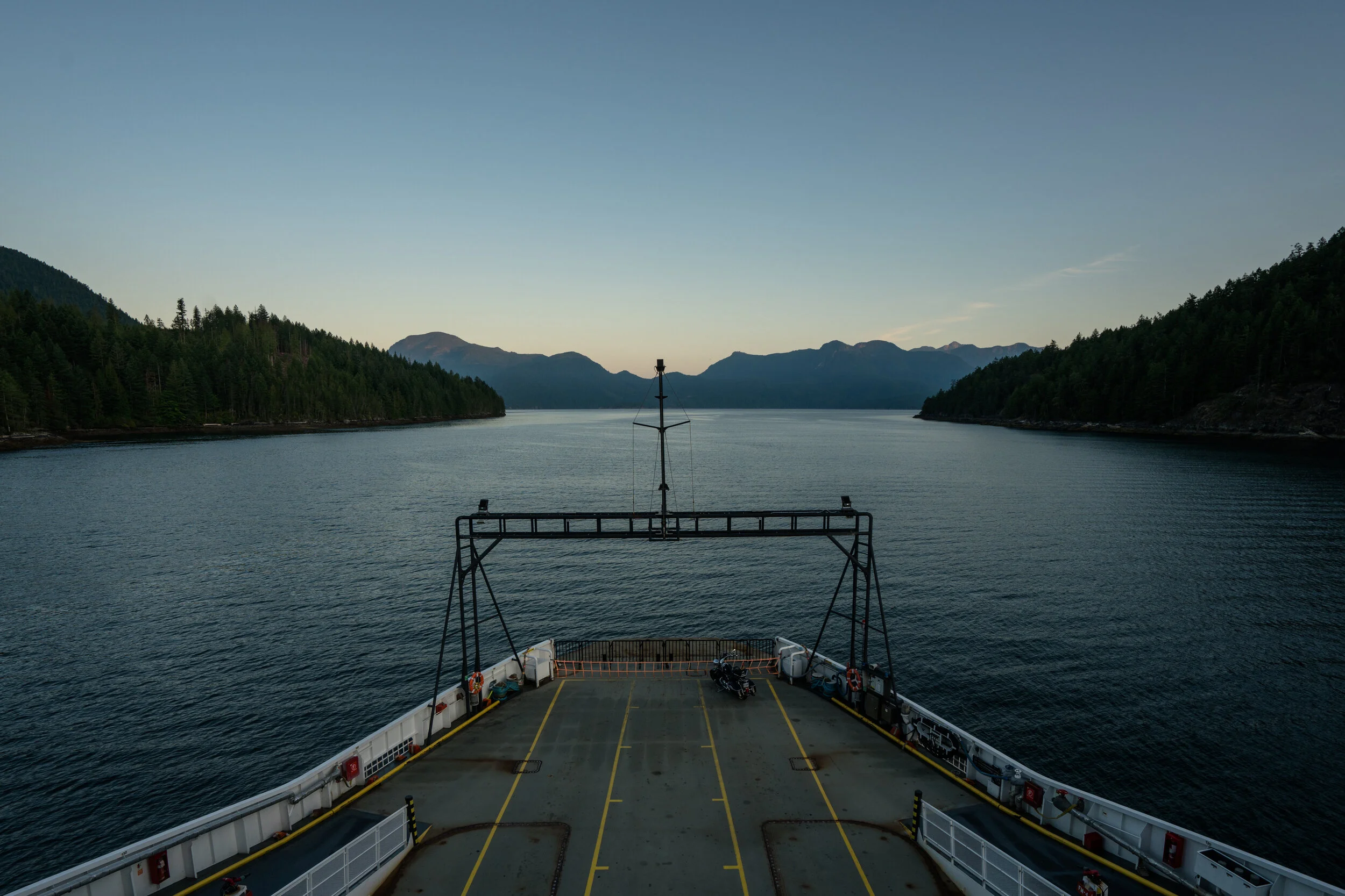 view from the ferry on the Sunshine coast