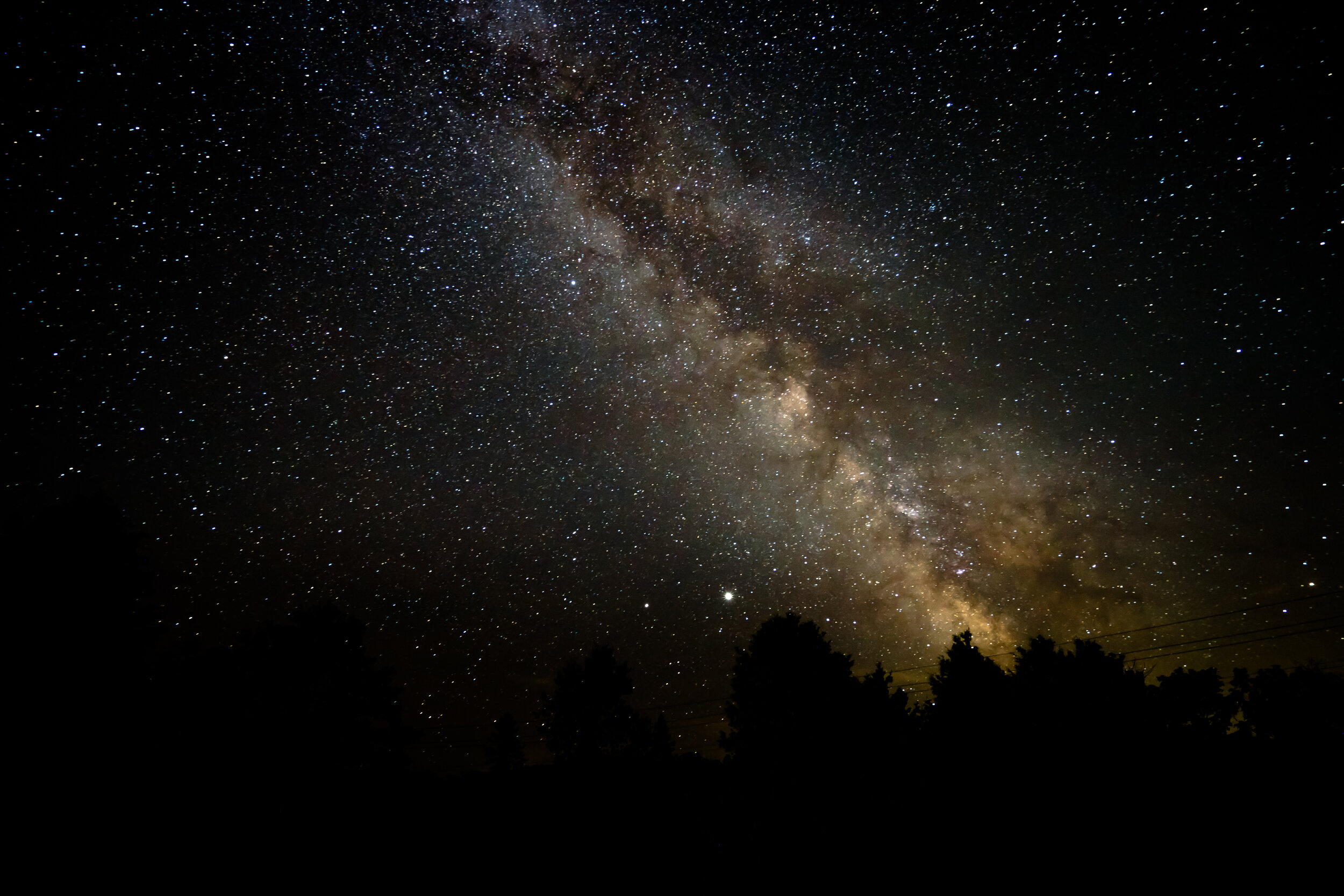 Jupiter, Saturn and the Milky Way