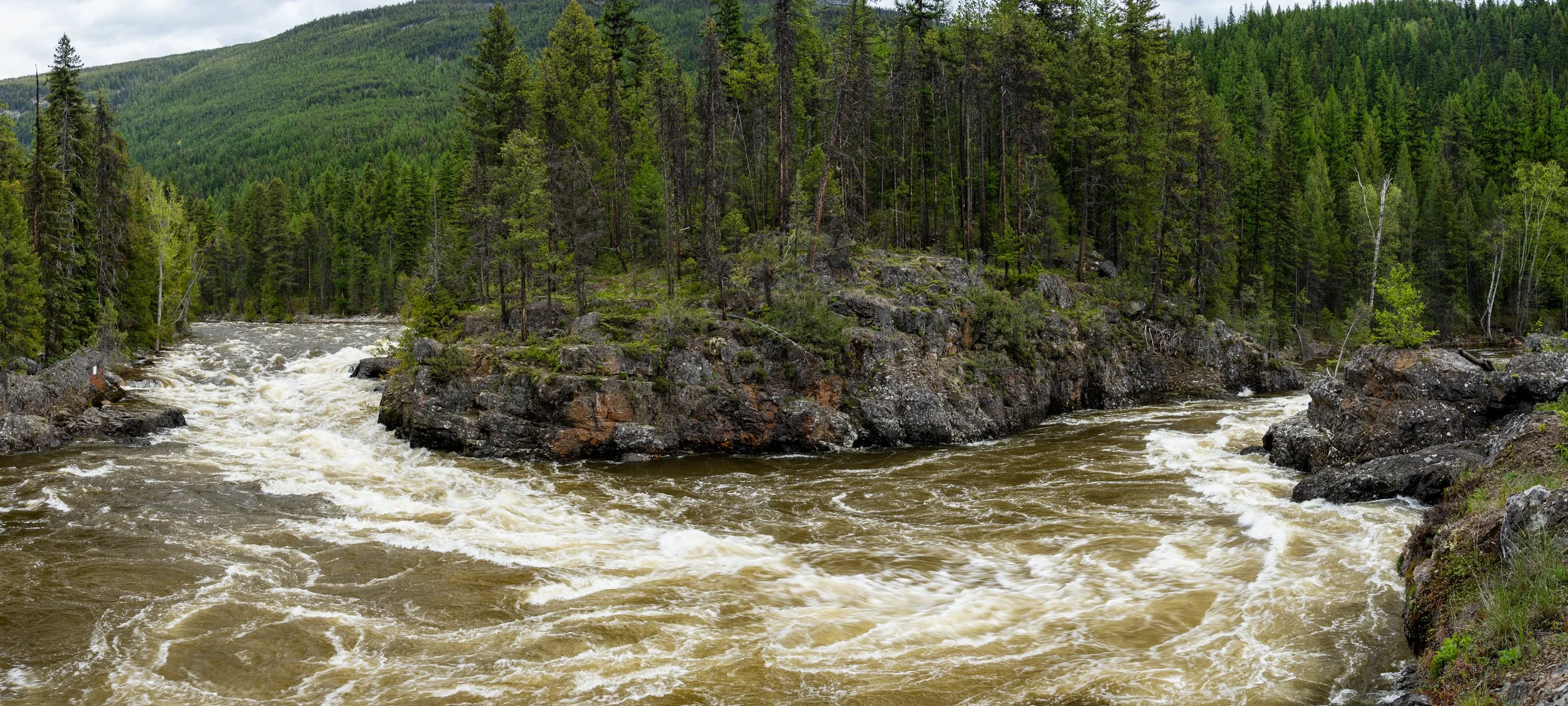 Big bend in the Kettle River in the BC interior